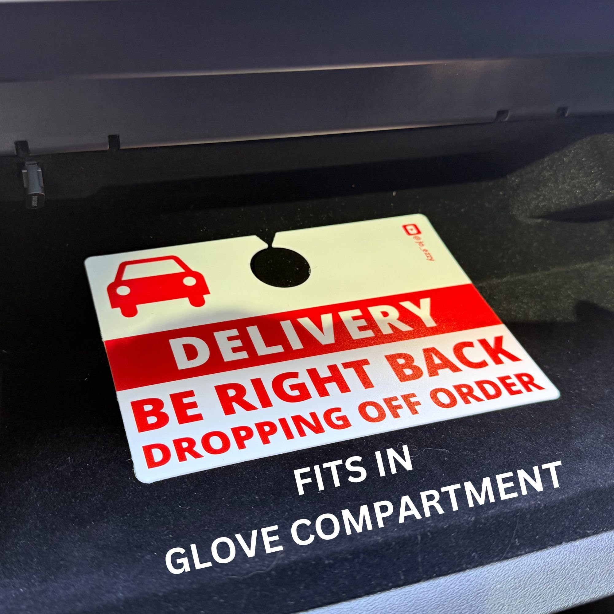 JOEZZY Delivery Driver Sign For Car, UberEats & DoorDash Accessories, Durable & Flexible Material, 7 x 5 inches