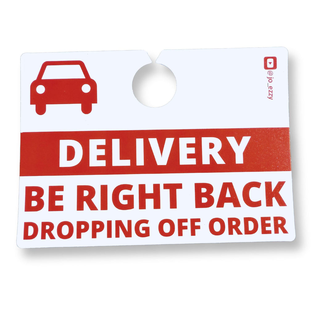 JOEZZY Delivery Driver Sign For Car, UberEats & DoorDash Accessories, Durable & Flexible Material, 7 x 5 inches