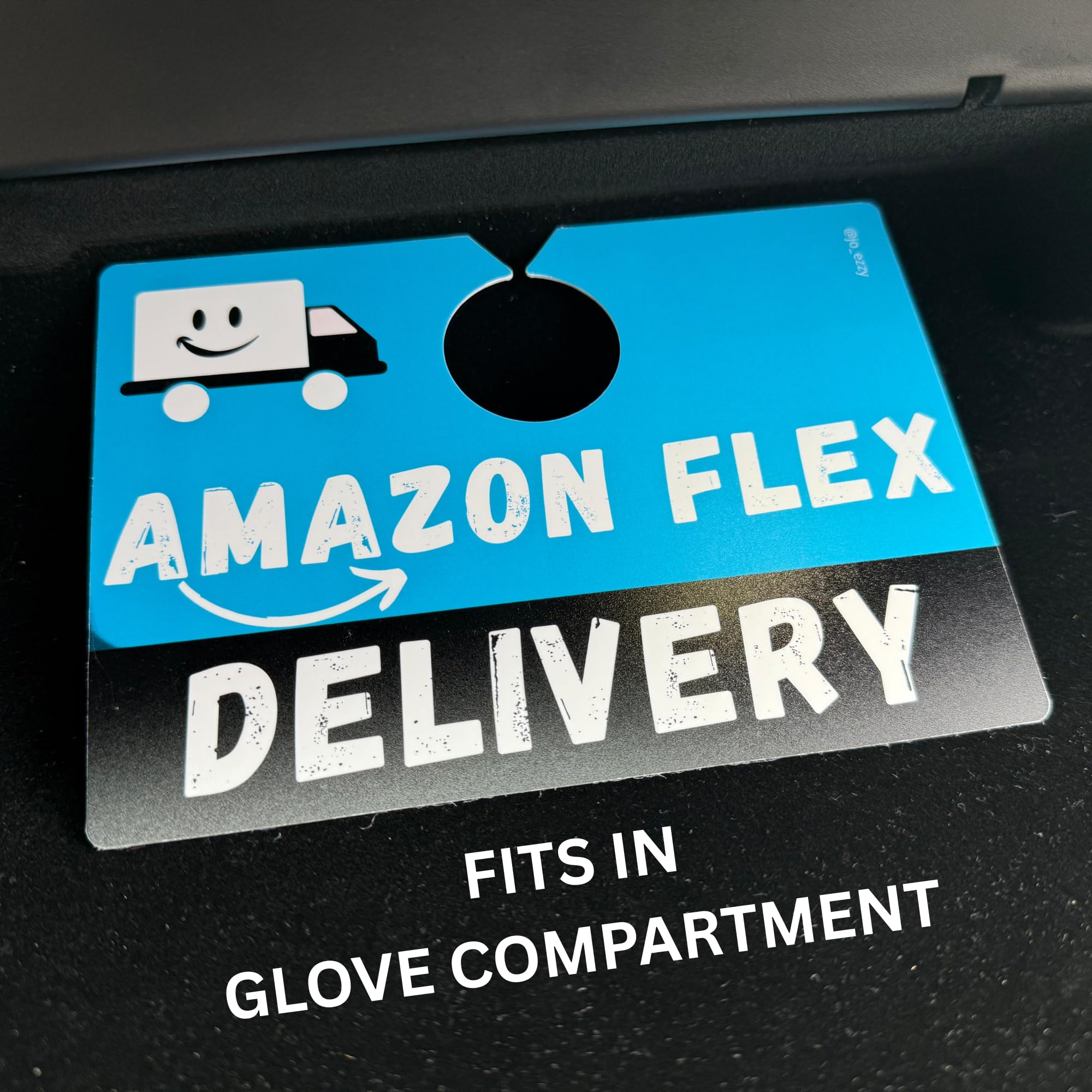 Jo_Ezzy Flex Delivery Sign – Double-Sided Car Sign for Flexers | Dashboard or Rearview Mirror Display | Gig Driver Flex Accessory
