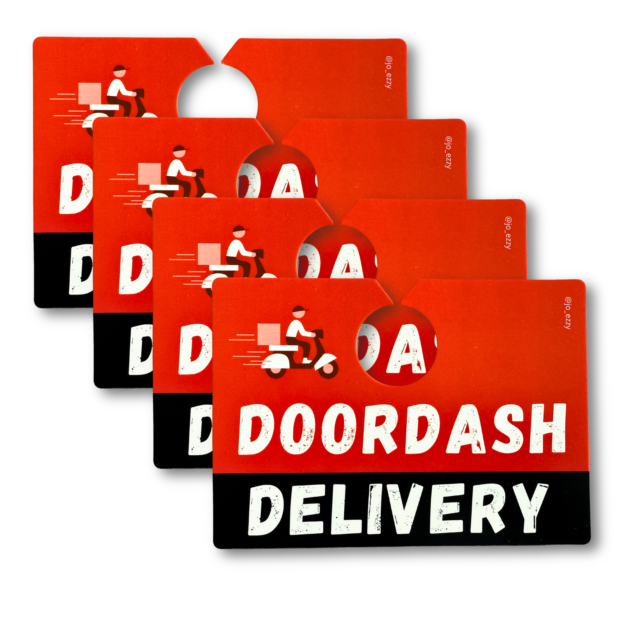 JOEZZY DoorDash Delivery Car Sign – Double-Sided for Dashers