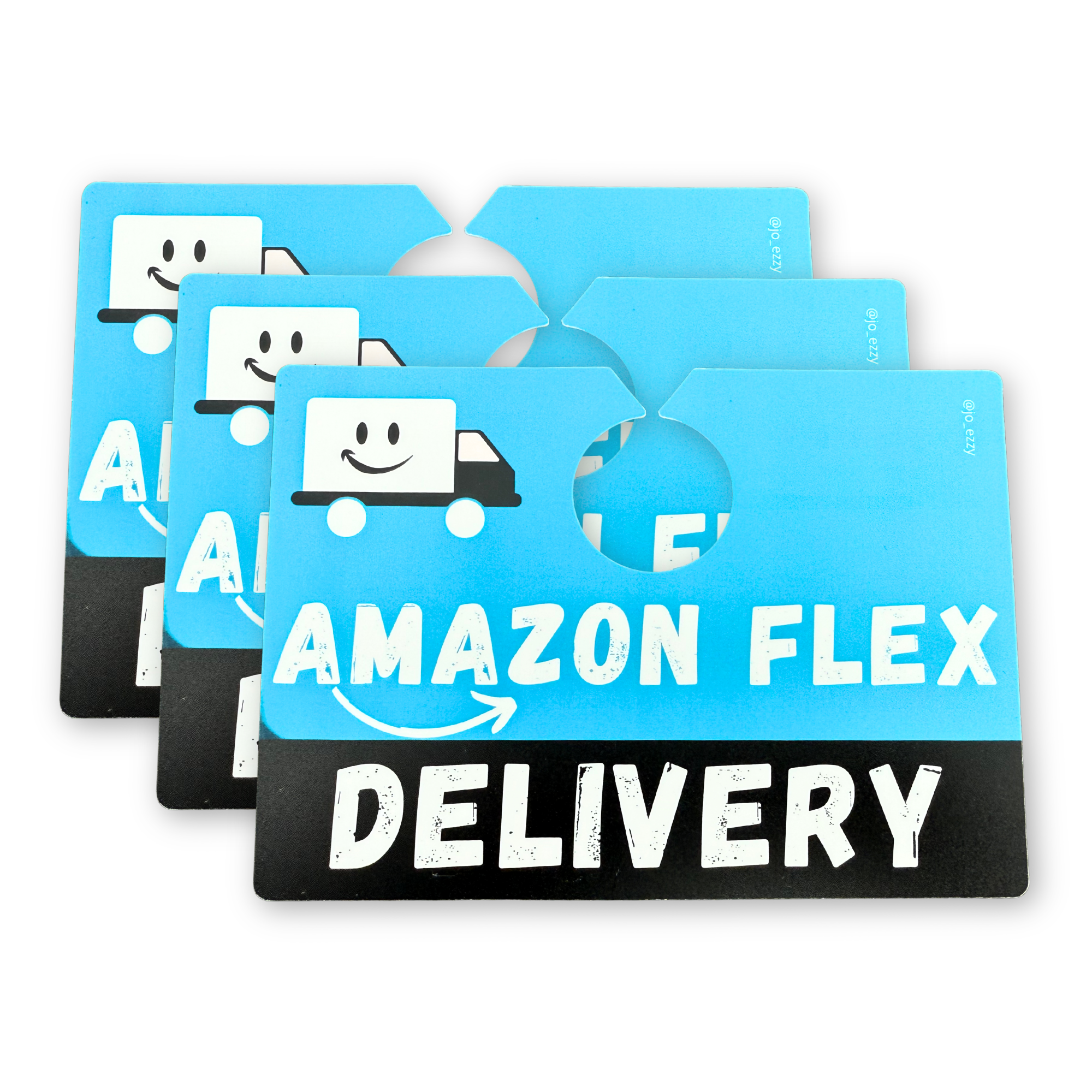 Jo_Ezzy Flex Delivery Sign – Double-Sided Car Sign for Flexers | Dashboard or Rearview Mirror Display | Gig Driver Flex Accessory