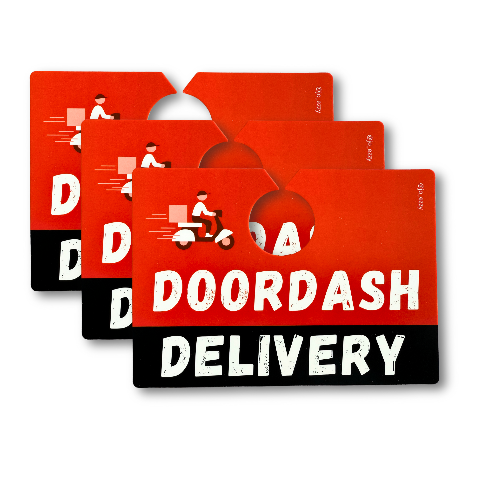 JOEZZY DoorDash Delivery Car Sign – Double-Sided for Dashers