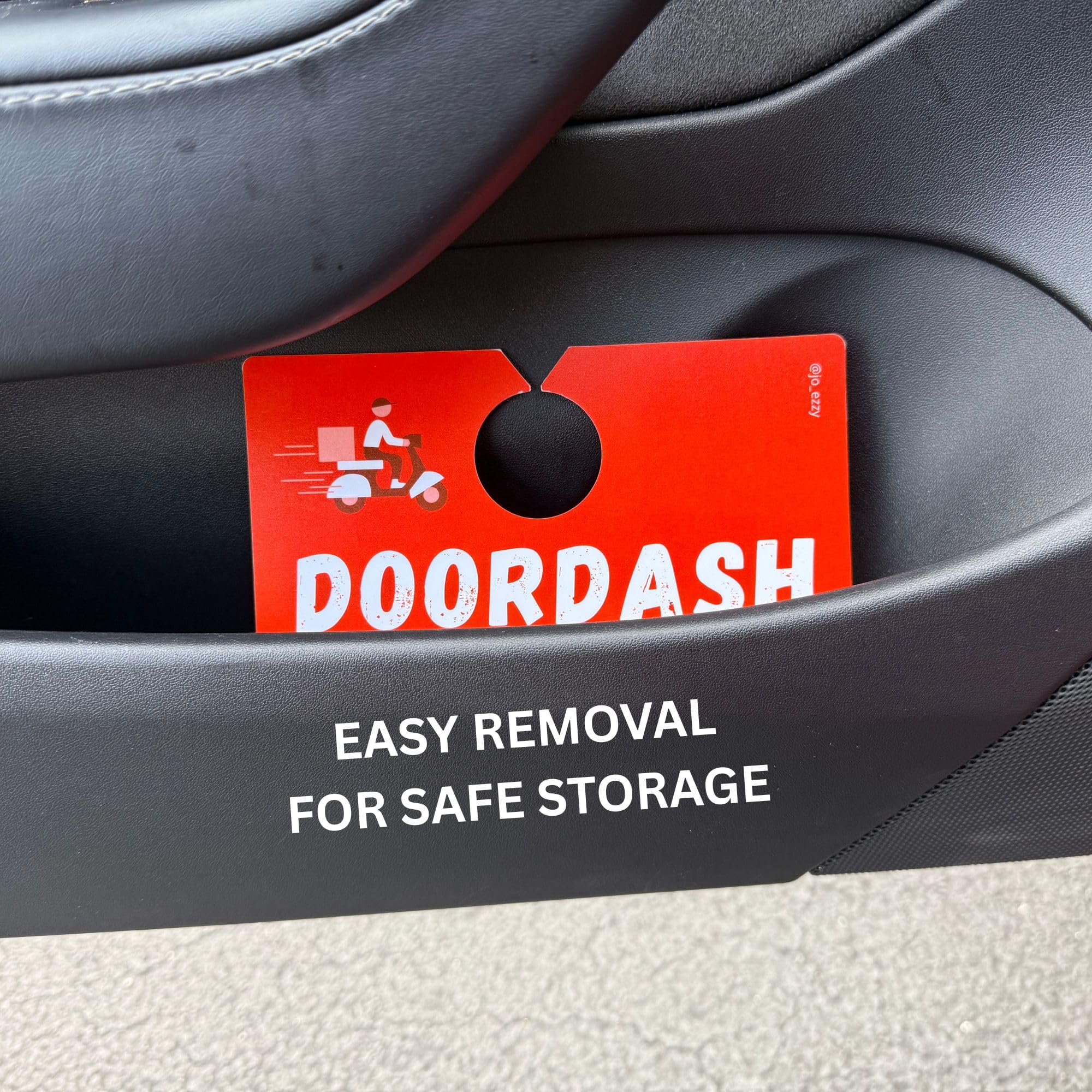 JOEZZY DoorDash Delivery Car Sign – Double-Sided for Dashers