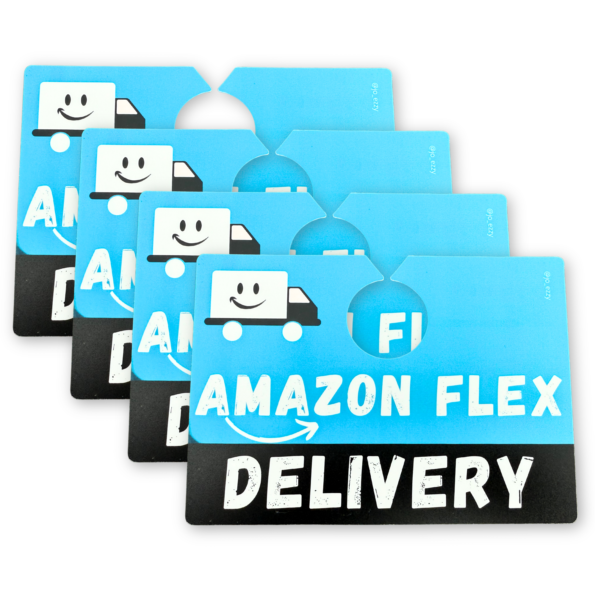 Jo_Ezzy Flex Delivery Sign – Double-Sided Car Sign for Flexers | Dashboard or Rearview Mirror Display | Gig Driver Flex Accessory