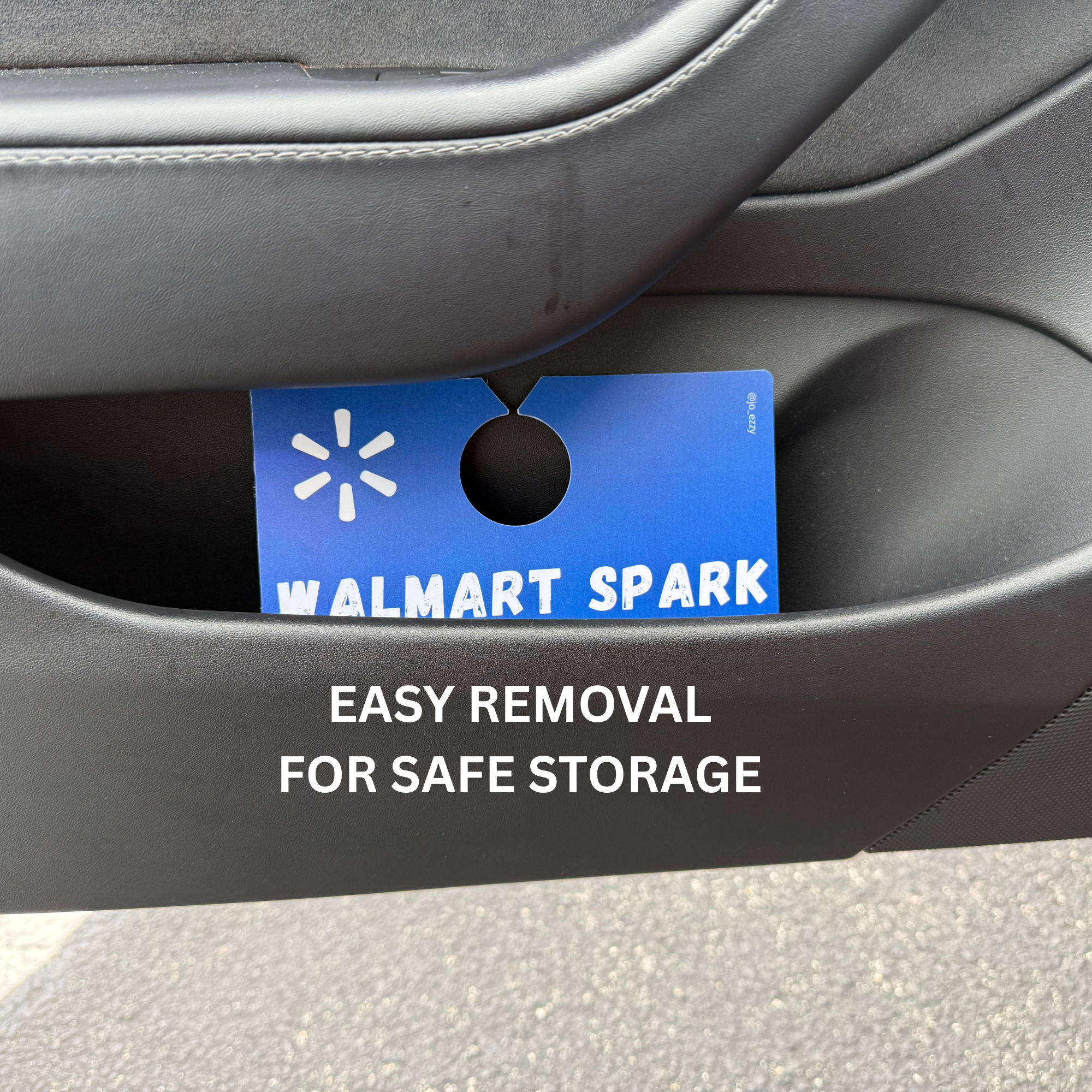 JOEZZY Walmart Spark Delivery Sign – Double-Sided Car Sign for Sparkers | Dashboard or Rearview Mirror Display | Gig Driver Walmart Spark Accessory