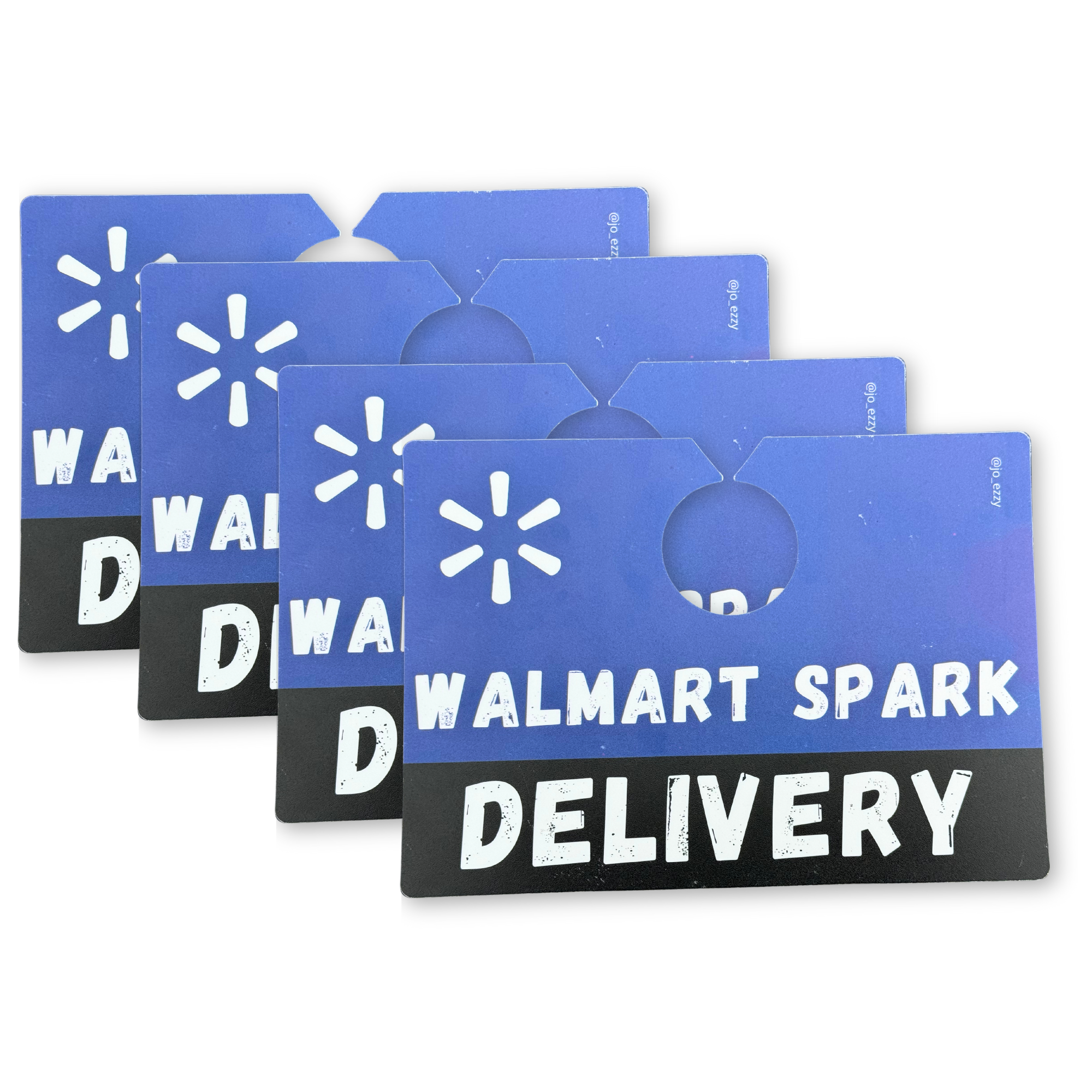 JOEZZY Walmart Spark Delivery Sign – Double-Sided Car Sign for Sparkers | Dashboard or Rearview Mirror Display | Gig Driver Walmart Spark Accessory