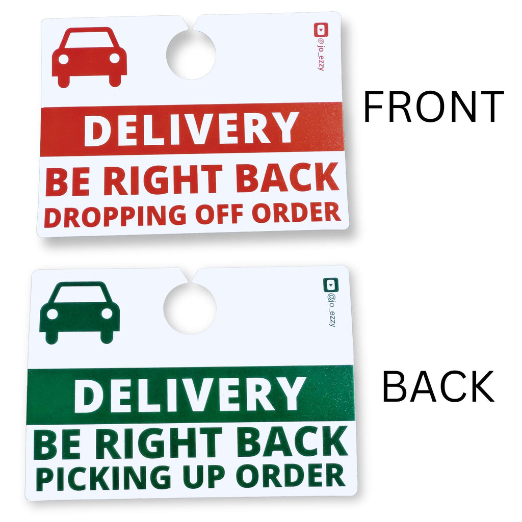 JOEZZY Delivery Driver Sign For Car, UberEats & DoorDash Accessories, Durable & Flexible Material, 7 x 5 inches