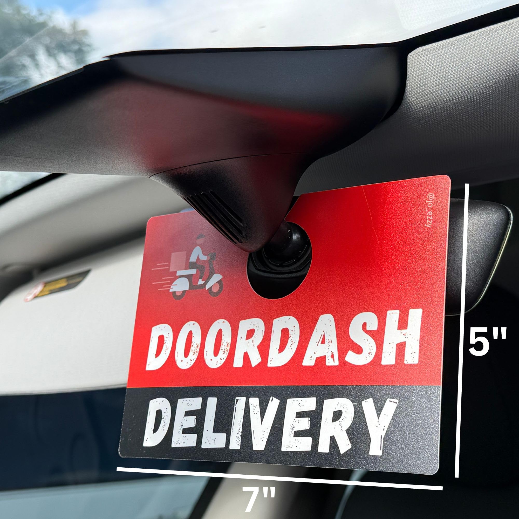 JOEZZY DoorDash Delivery Car Sign – Double-Sided for Dashers
