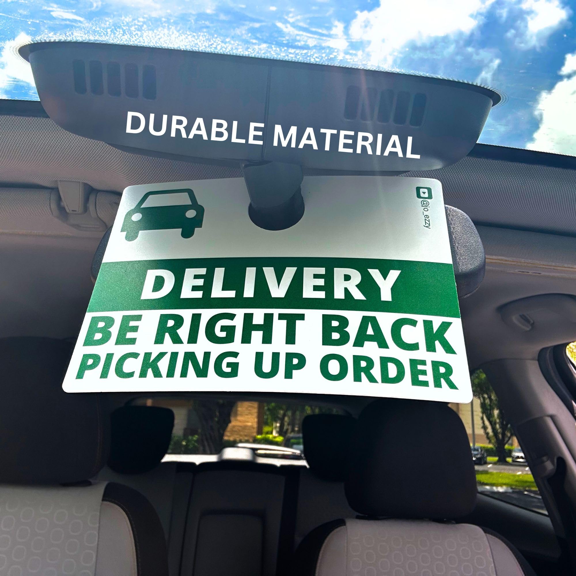 JOEZZY Delivery Driver Sign For Car, UberEats & DoorDash Accessories, Durable & Flexible Material, 7 x 5 inches