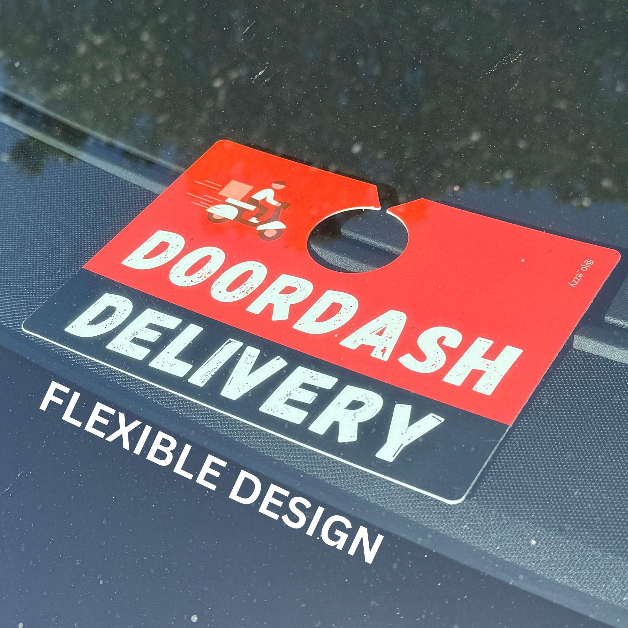 JOEZZY DoorDash Delivery Car Sign – Double-Sided for Dashers