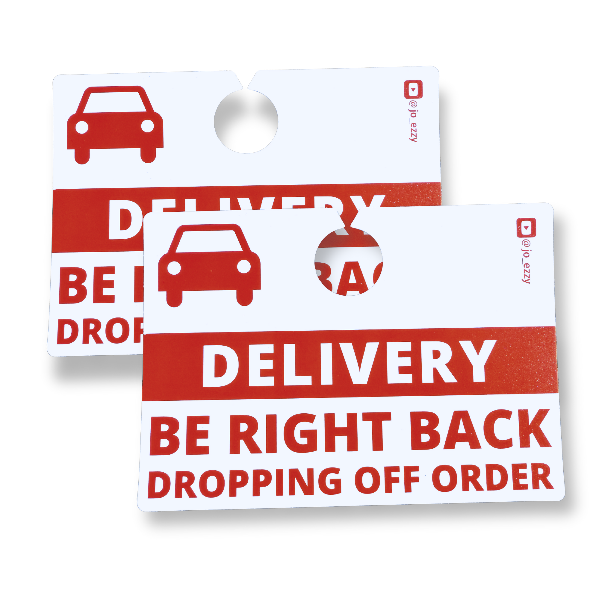 JOEZZY Delivery Driver Sign For Car, UberEats & DoorDash Accessories, Durable & Flexible Material, 7 x 5 inches