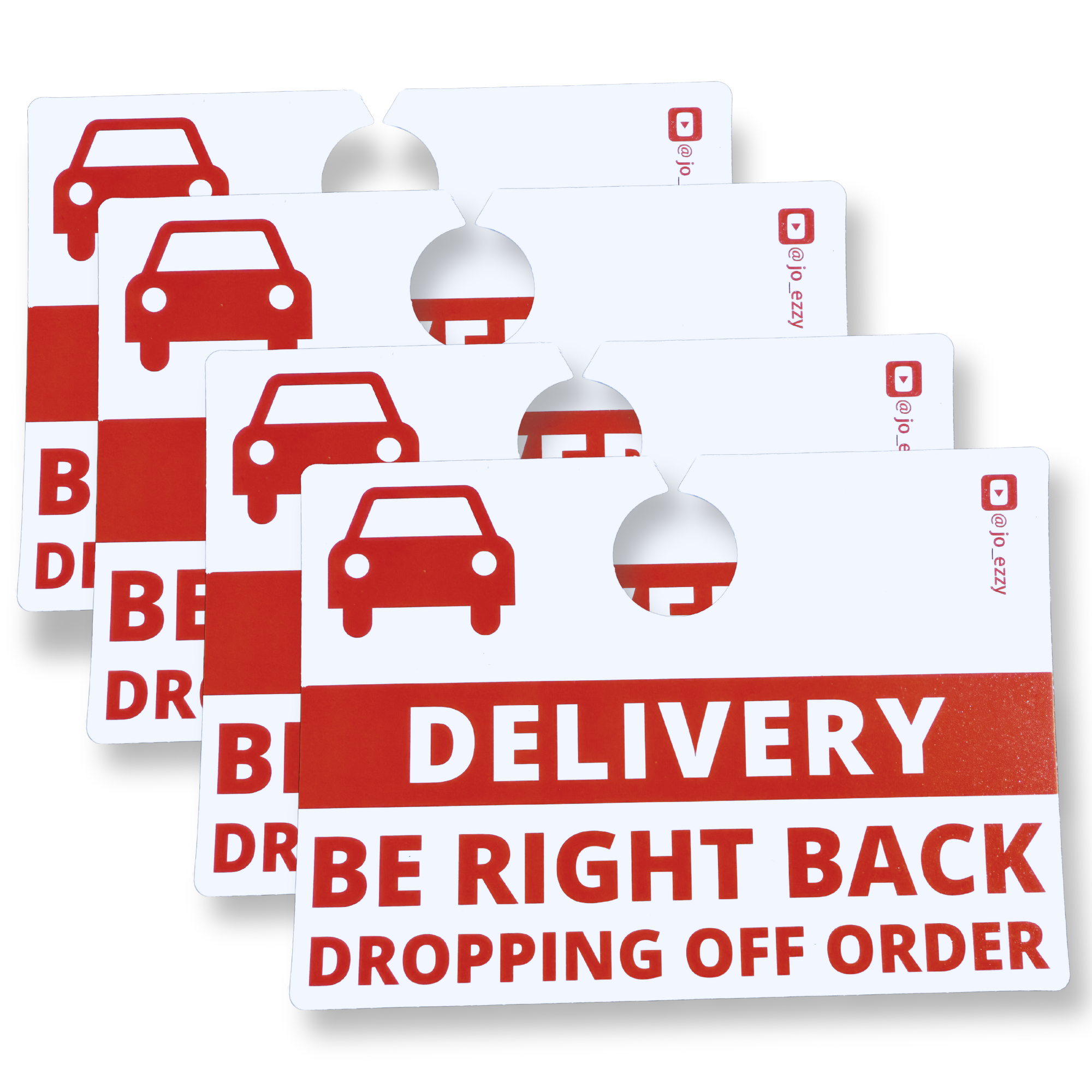 JOEZZY Delivery Driver Sign For Car, UberEats & DoorDash Accessories, Durable & Flexible Material, 7 x 5 inches