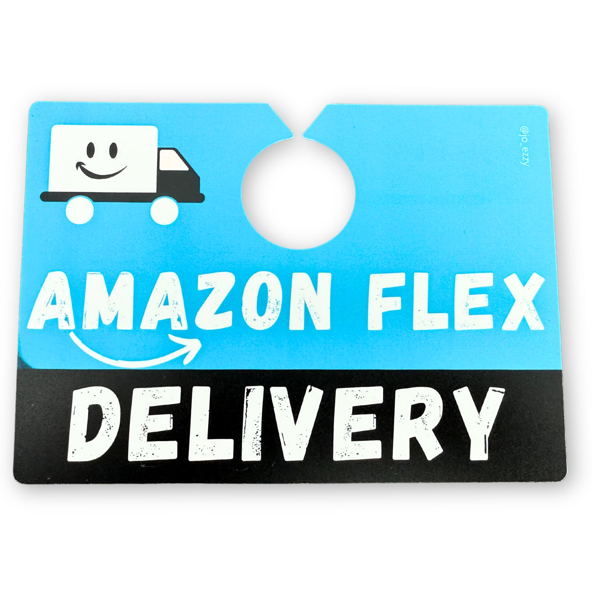 Jo_Ezzy Flex Delivery Sign – Double-Sided Car Sign for Flexers | Dashboard or Rearview Mirror Display | Gig Driver Flex Accessory
