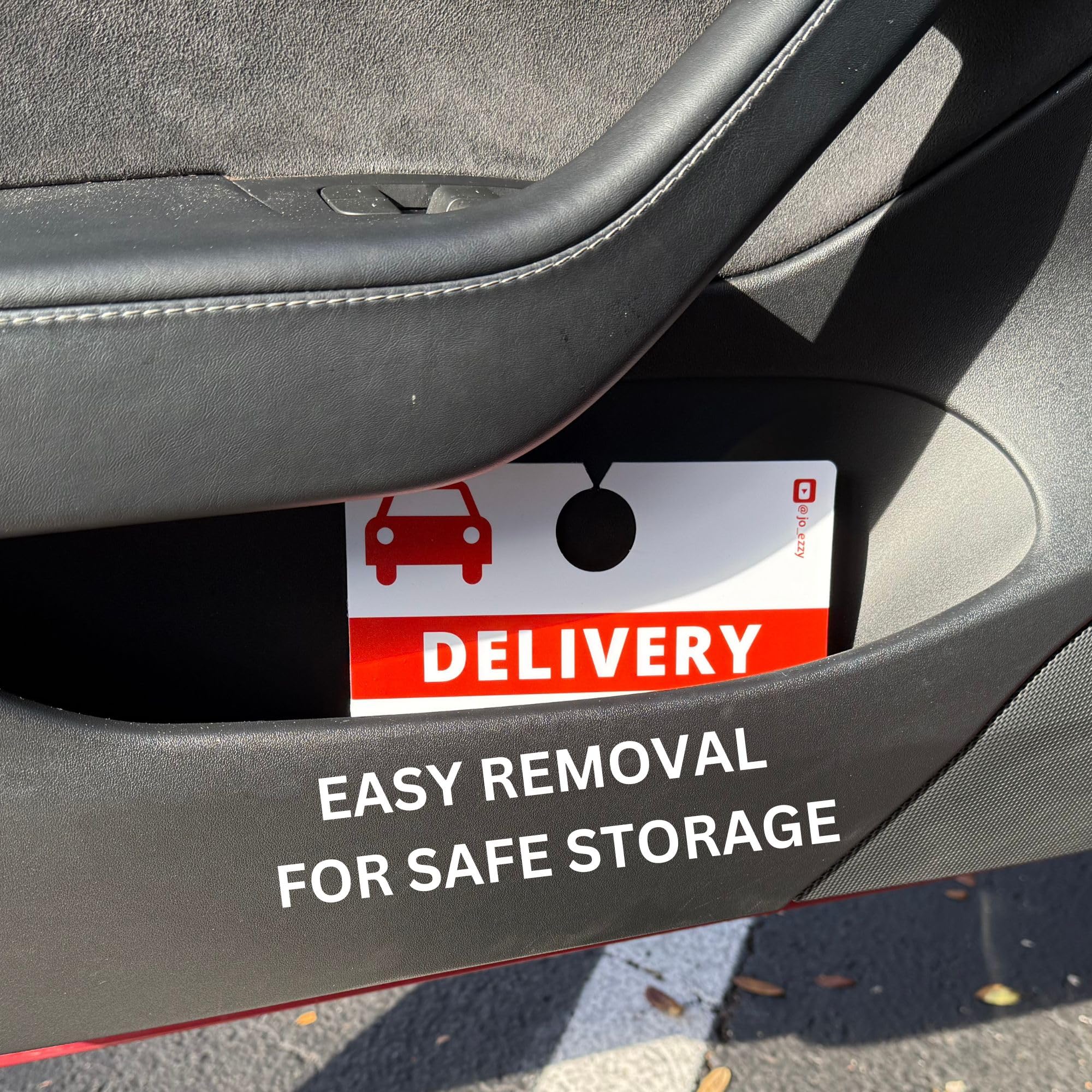 JOEZZY Delivery Driver Sign For Car, UberEats & DoorDash Accessories, Durable & Flexible Material, 7 x 5 inches