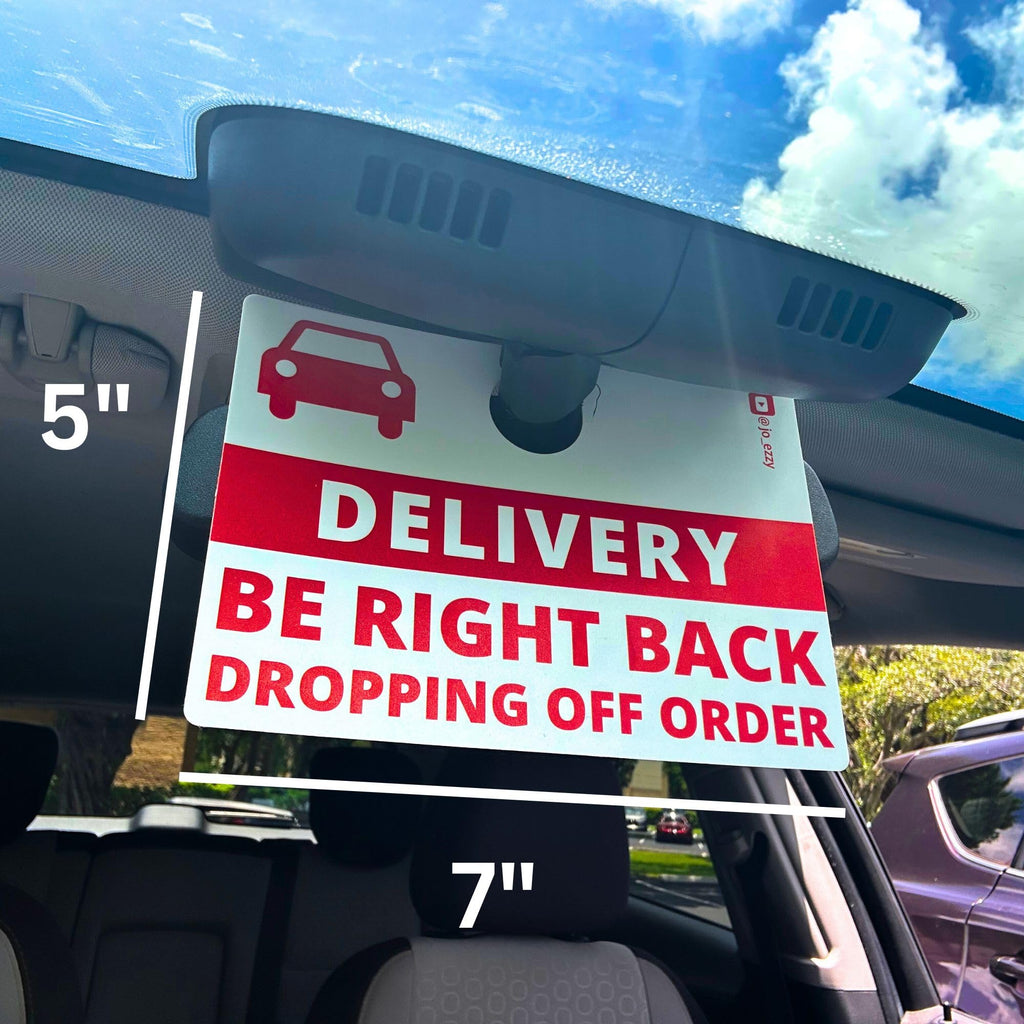 JOEZZY Delivery Driver Sign For Car, UberEats & DoorDash Accessories, Durable & Flexible Material, 7 x 5 inches