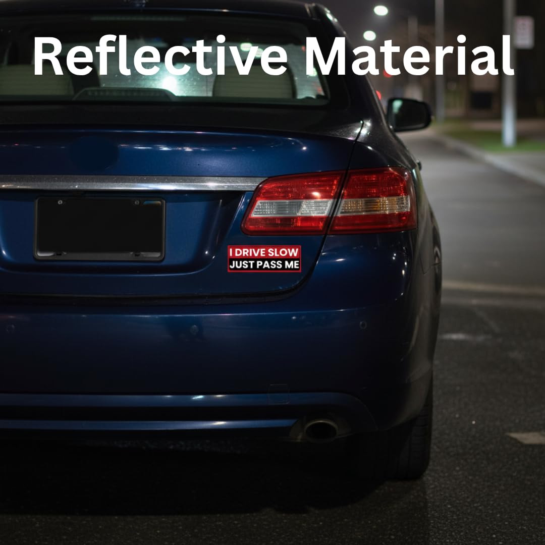 JOEZZY I Drive Slow Just Pass Me Car Magnet - Rectangular 6 x 3