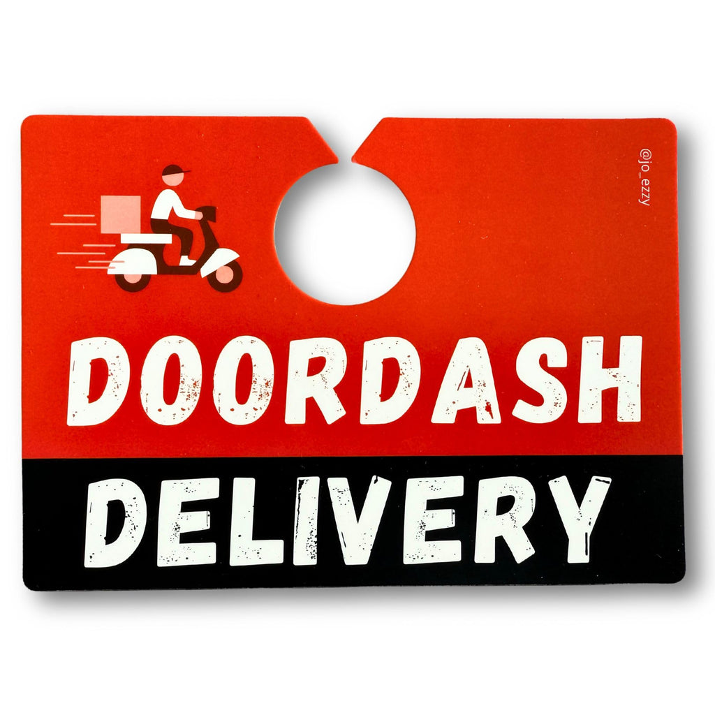 JOEZZY DoorDash Delivery Car Sign – Double-Sided for Dashers